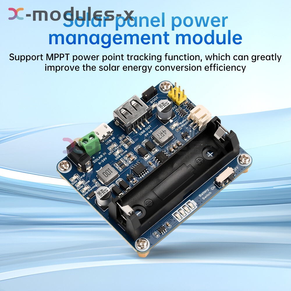 Power Manager Module for 6V~24V Solar Panel Support MPPT USB Battery Charging