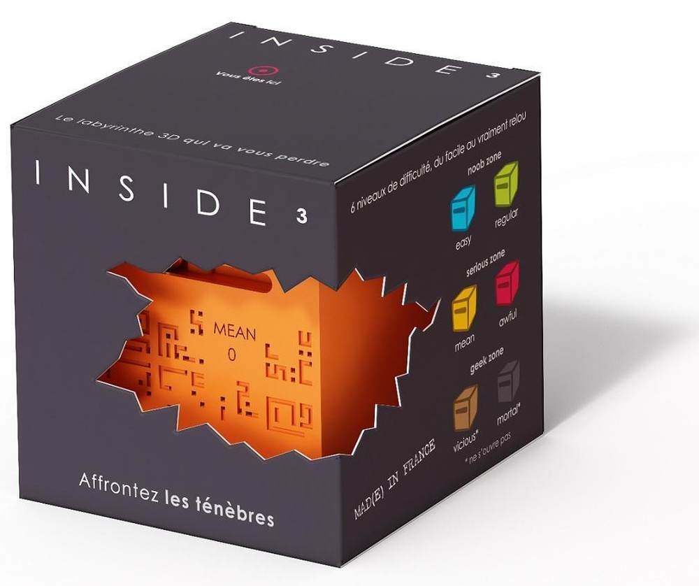 Inside³ Labyrinth 3D Puzzle Maze Cube - Mean