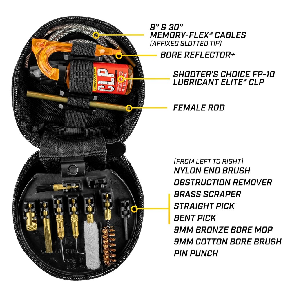 Otis Technology 9MM Pistol Rifle Cleaning Kit