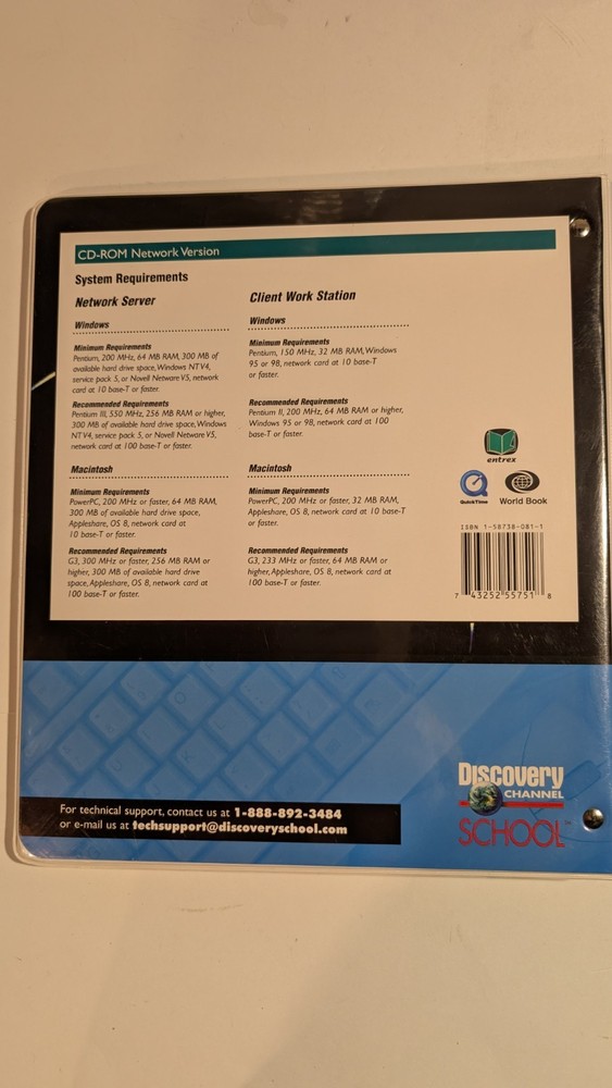 Discovery Channel School Solar System CD-ROM Network Version 2000 *"*New