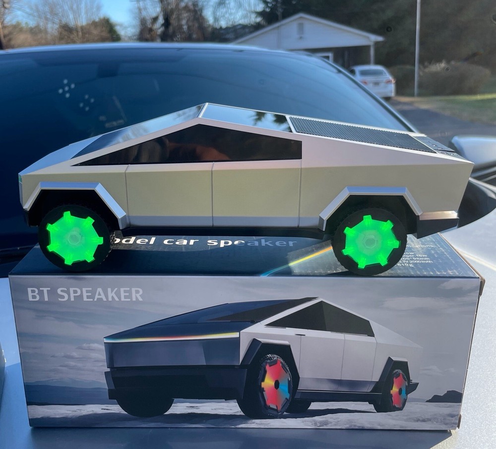 Tesla Cyber Gray Bluetooth Speaker With Lights 🔥