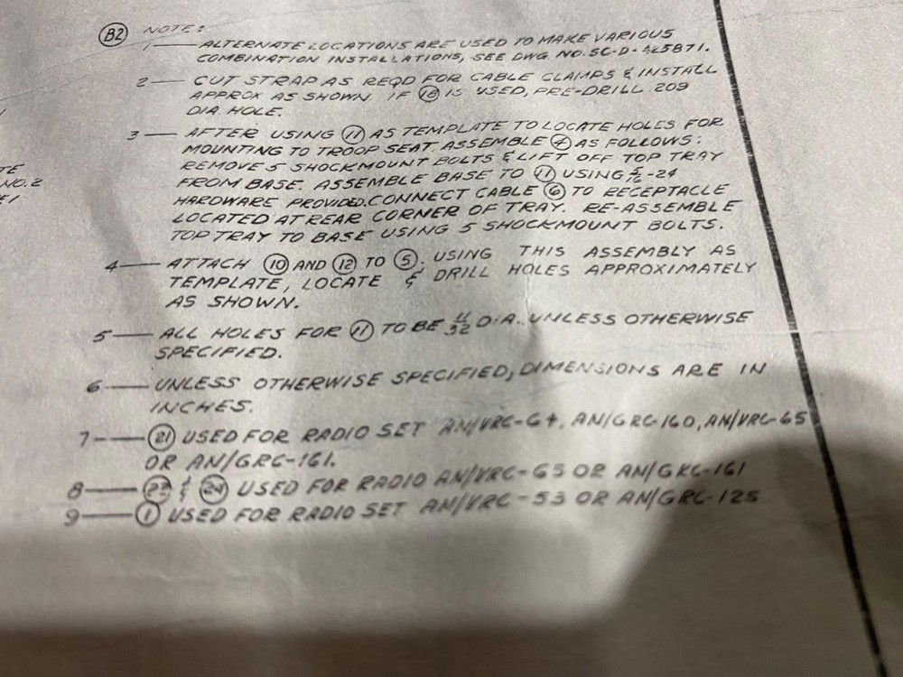 US Military Dodge M37 Support Bracket Part SC-D-49642