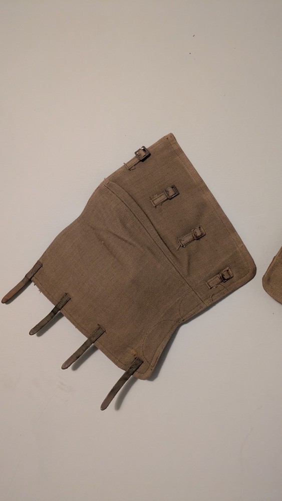 Original WW2 British Army 37 Pattern Spats Dispatch Gaiter Pair - 1944 Dated