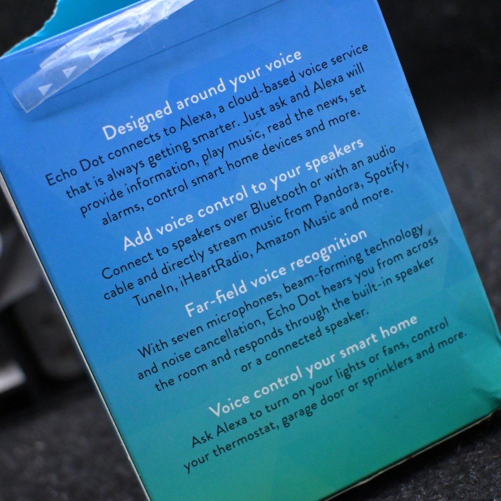 Amazon Echo Dot 2nd Generation White Smart Speaker Bluetooth Alexa open box