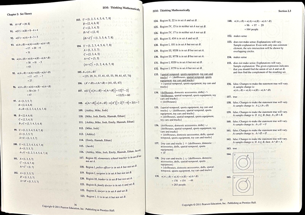 BLITZER - Thinking Mathematically - INSTRUCTOR'S SOLUTION MANUAL 5e (2011)