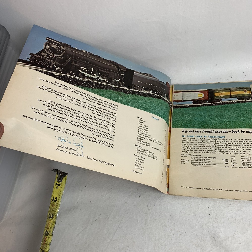1966 Lionel Train Catalog vintage