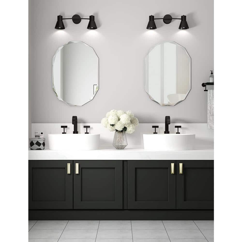 ELLO&ALLO 30" W x 36" H Rectangular Frameless Beveled Edge Bathroom Mirror
