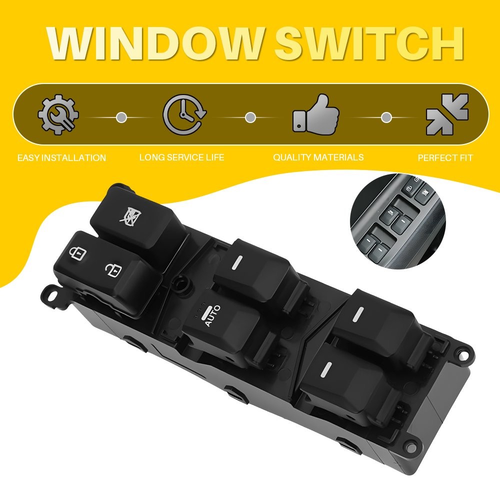 Master Power Window Control Switch Front Left Side For 2012-2015 Kia Rio 16 Pins