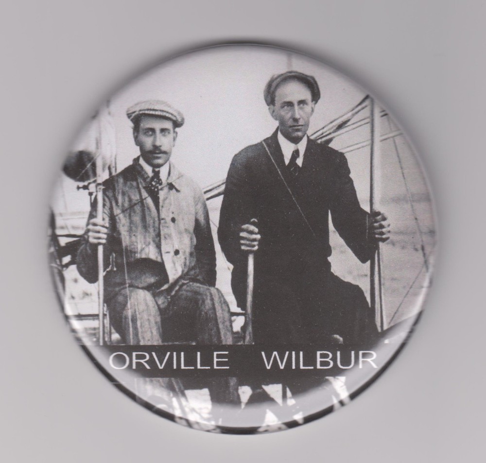 THE WRIGHT BROTHERS - YOU GET (2) HUGE 3" PINBACK BUTTONS