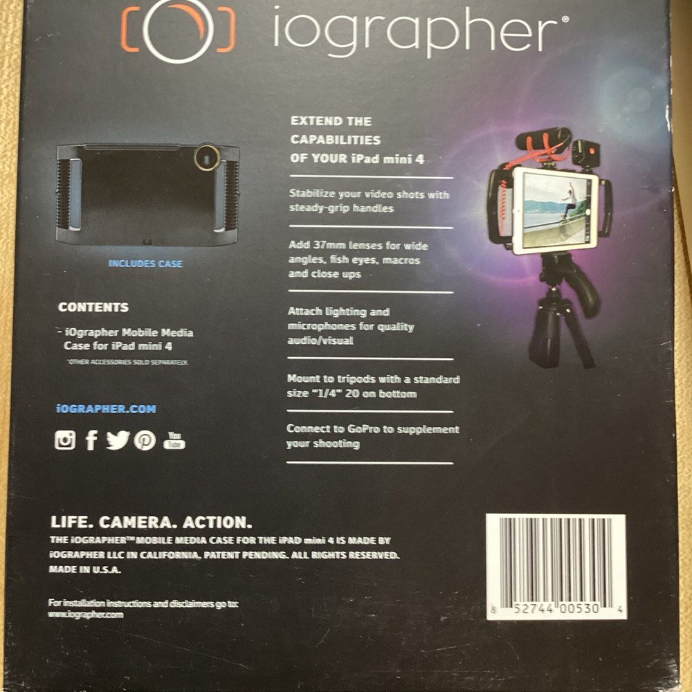 iographer IPAD MINI 4 multi-purpose filmmaking case