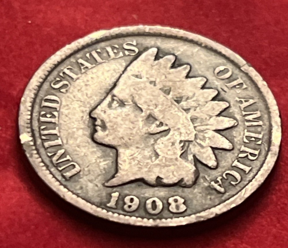 1908 indian head cent BN27