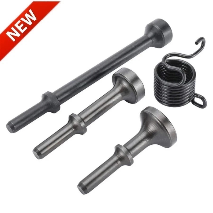 4 Pack Smoothing Pneumatic Air Hammer Bits Air Chisel Bits Tool Set with Spring