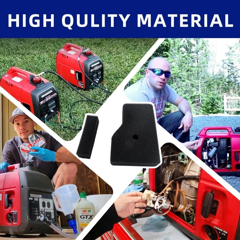2-Pack Air Cleaner Element & Outer Filter for Honda EB2000i EU2000i Generators