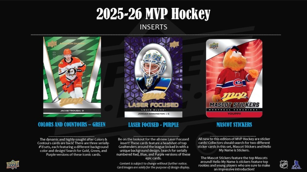 2025-26 Upper Deck MVP Hockey Hobby Box