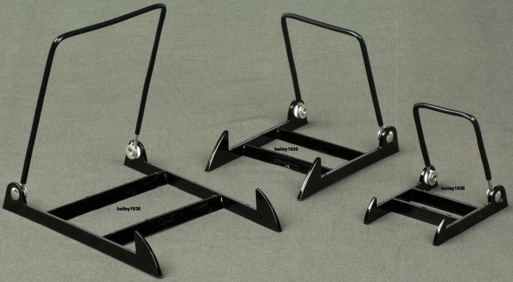 (1 ) Acrylic Adjustable DISPLAY STAND MEDIUM BLACK Plate Bowl Tile Book