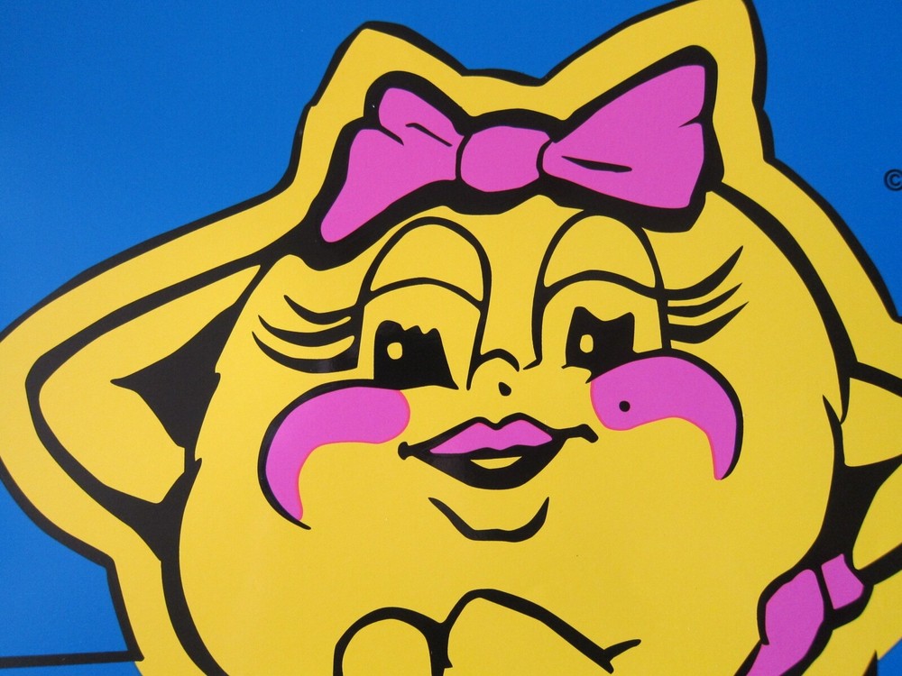 MS PACMAN FRONT ART SCREEN PRINTED THE BEST - PERFECT!