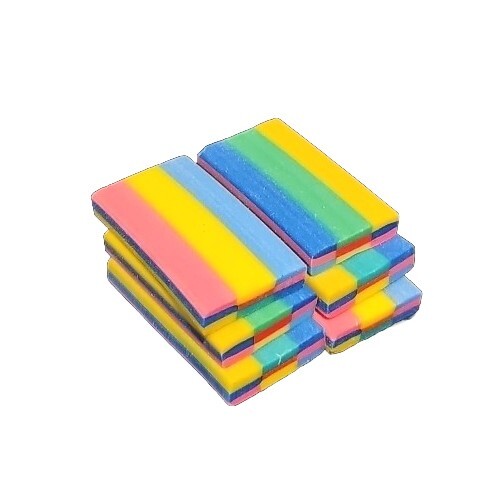 6 Colorful Rectangular Erasers 2"