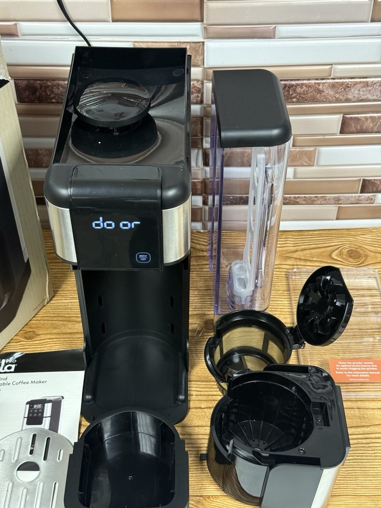 bella PRO Programmable Coffee Maker - STAINLESS STEEL/BLACK - TESTED - READ