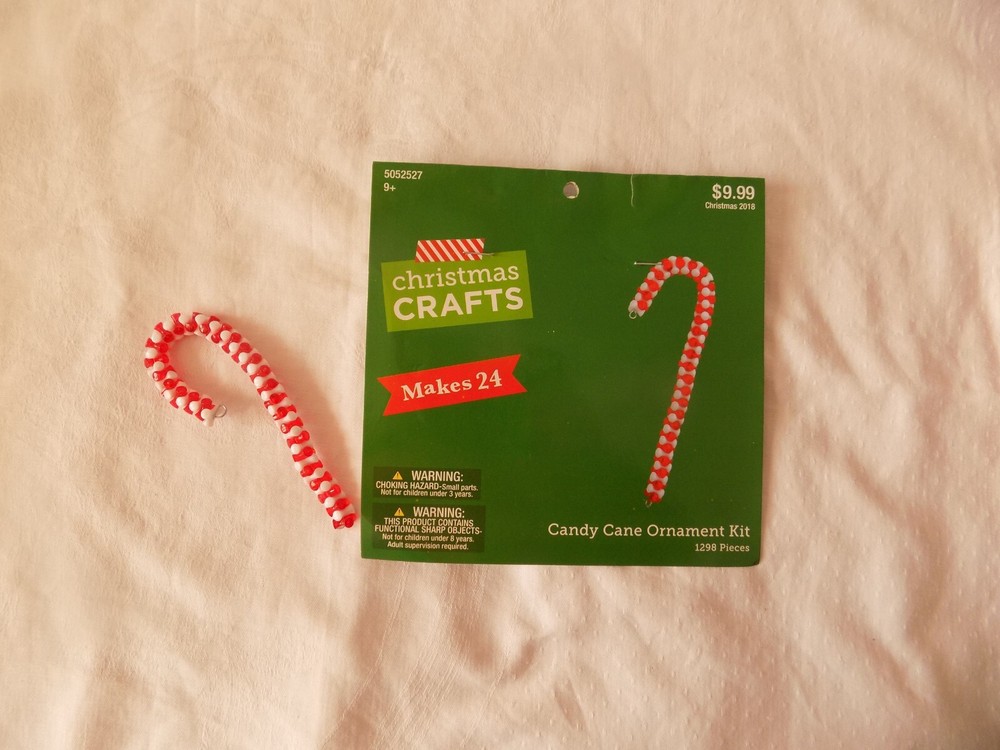 Group Pack of beaded Christmas candy canes