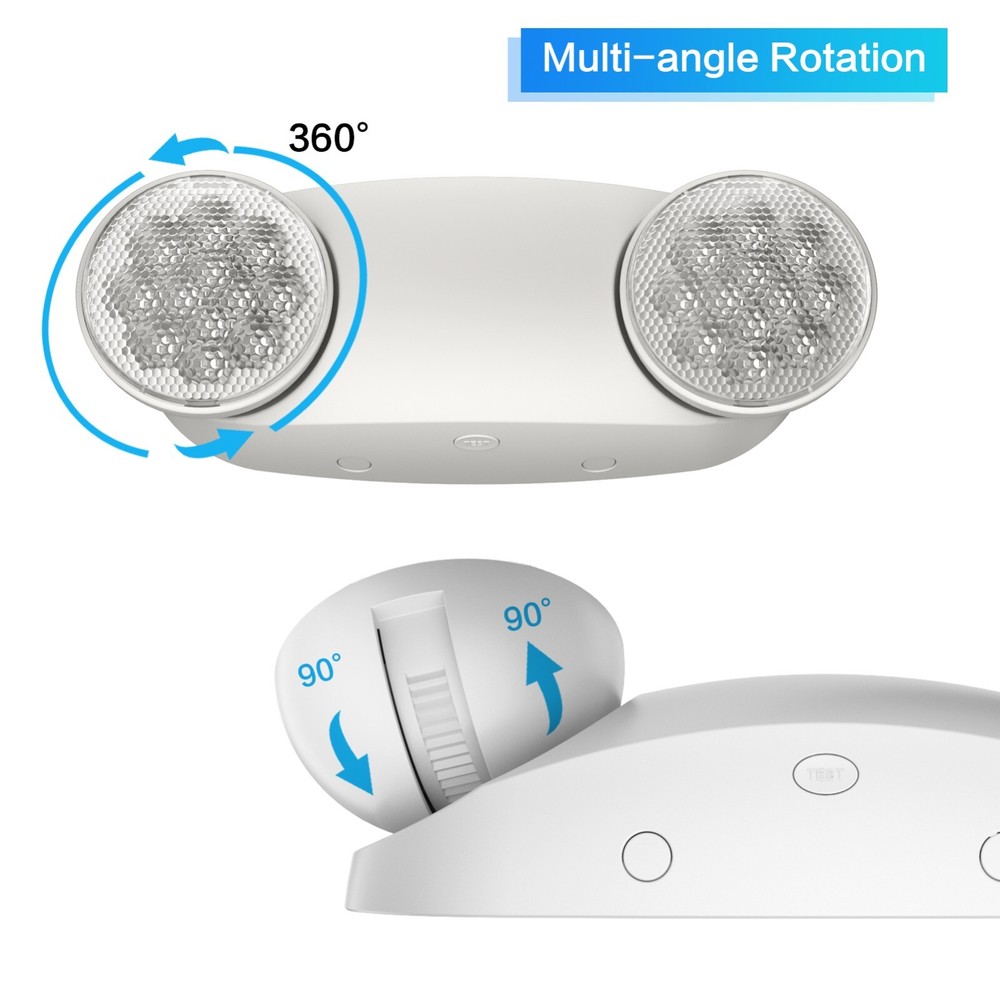 UL Listed 4 Pack Led Emergency Light Fixture with Battery backup Exit Lights.