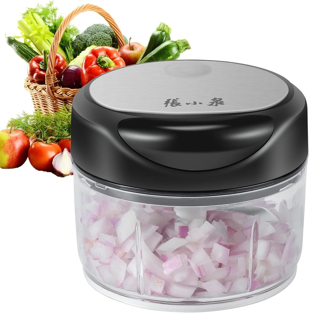 Manual Vetable Chopper Hand Pull String Garlic Mincer On Cutter