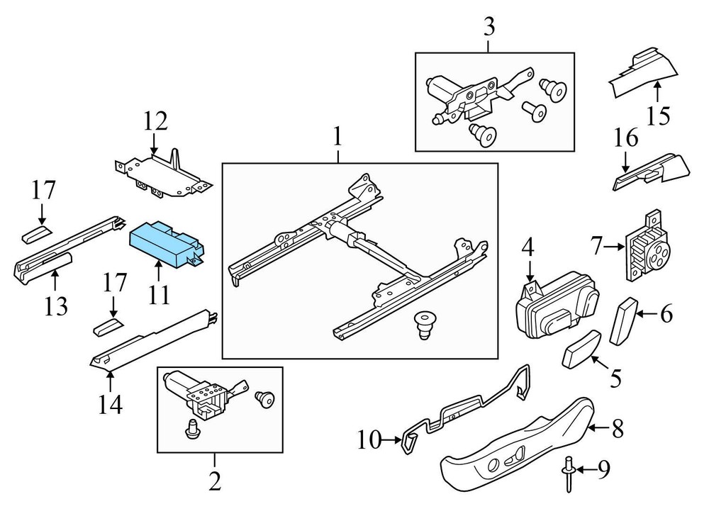 2012-2018 AUDI A7 QUATTRO - Front LEFT SEAT / Backrest Adjustment Control Module
