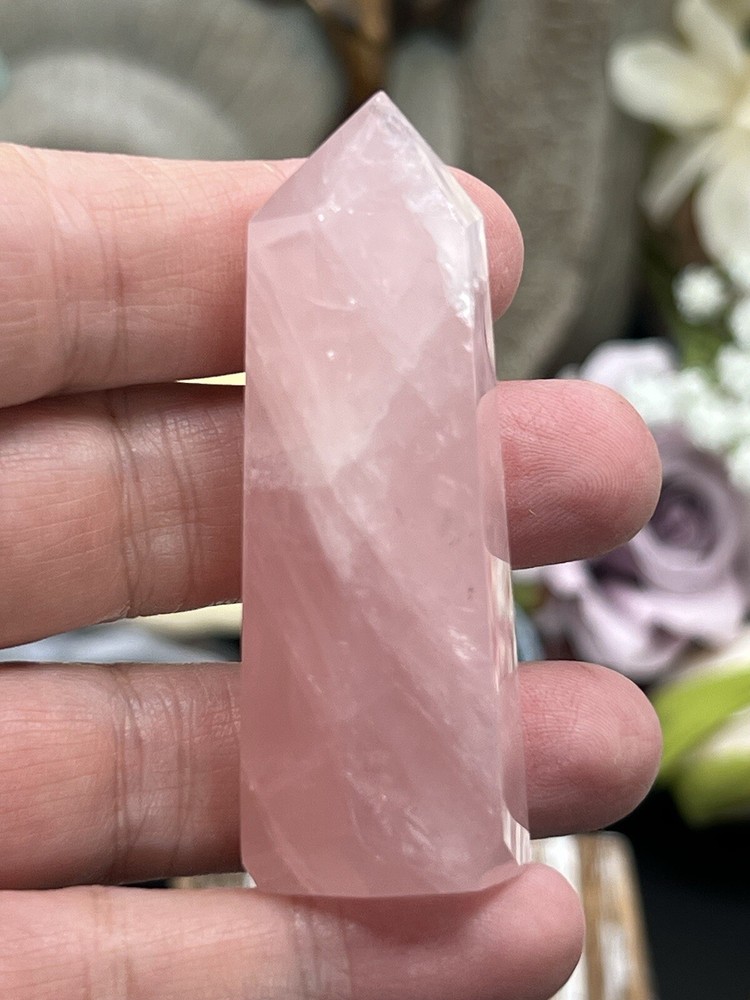Natural Rose Quartz Points Amazing pinks Free ship & Gift