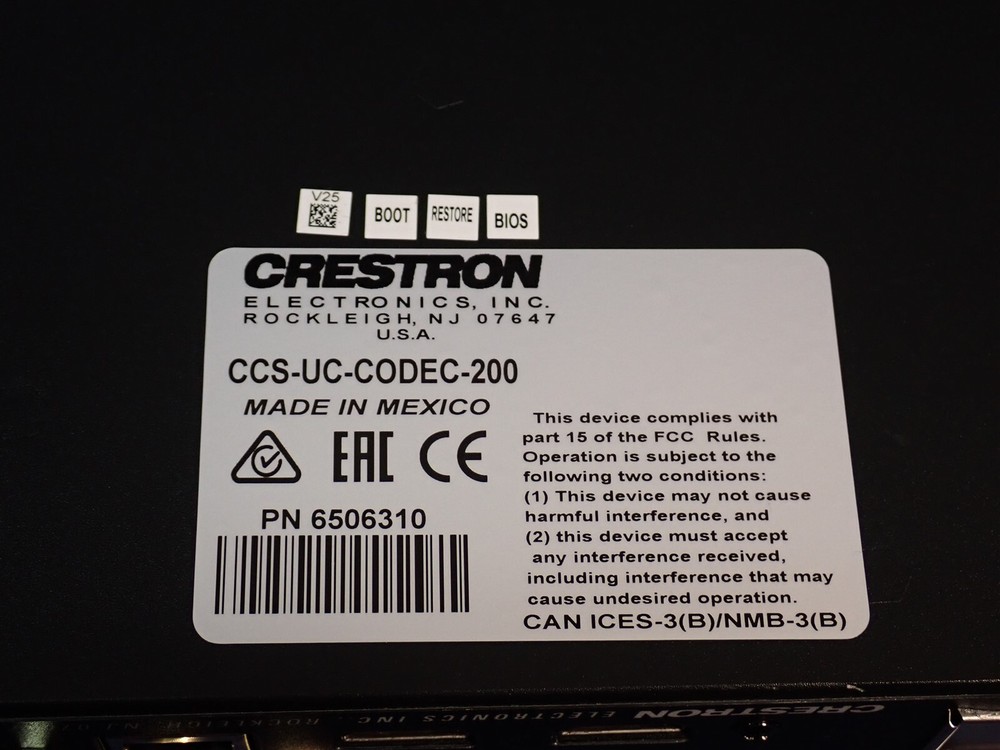 Crestron CCS-UC-CODEC-200 RL 2 Microsoft Lync Group Collaboration System (E15)