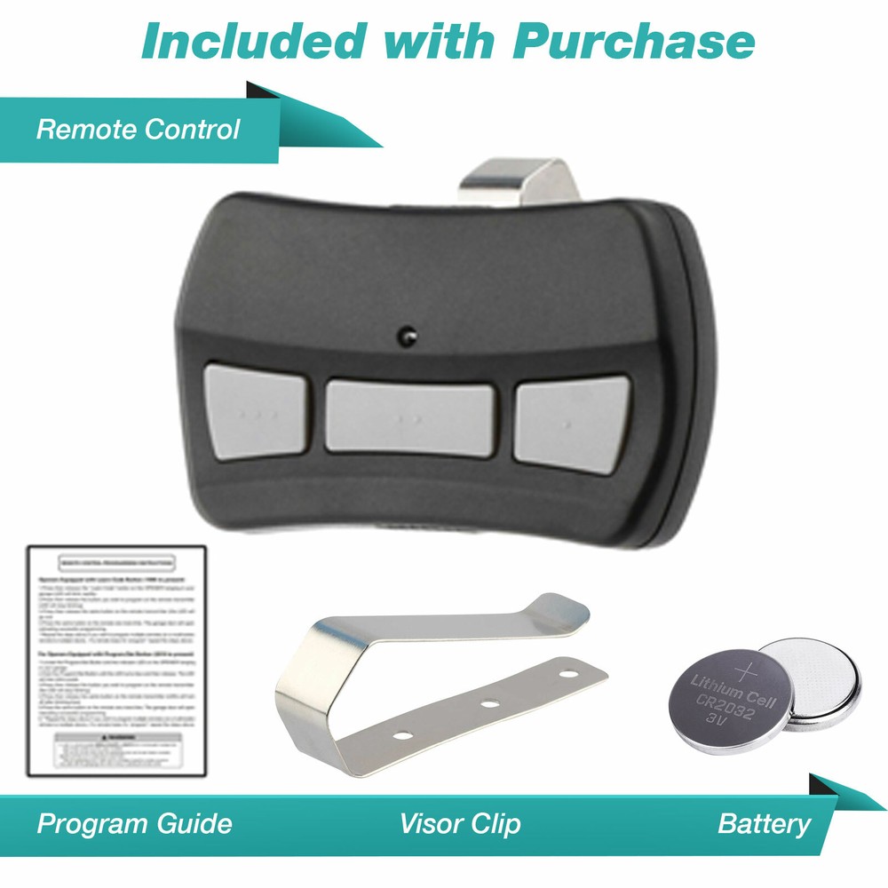 For Genie GITR-3 36433A.S Garage Remote Control Opener GIT-1 GIT-2 Intellicode