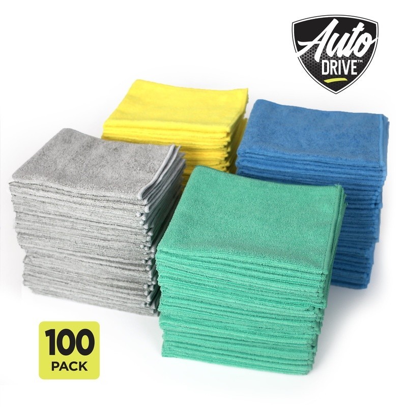 100 Microfiber Cleaning Towels Super Absorbent Reusable Lint Free Multi Surface