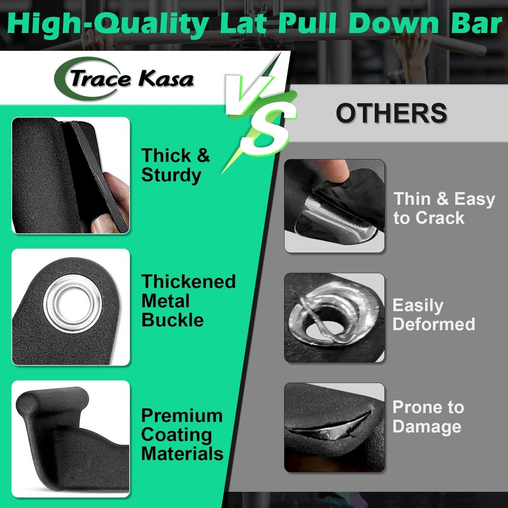 TRACE KASA LAT Pulldown Attachments: LAT Pull Down Bar Cable Machine Attachme...
