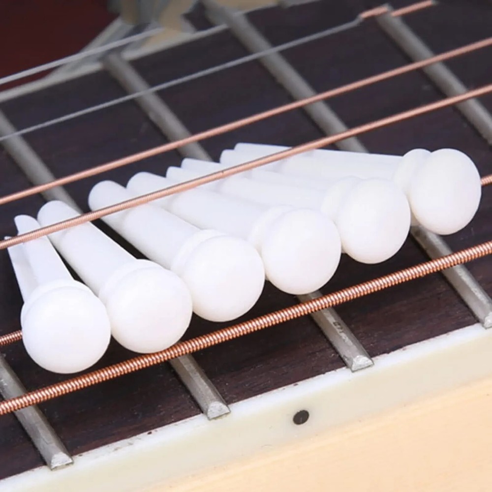 30x Bone Guitar Bridge Pin String Peg Luthier Nut Saddle