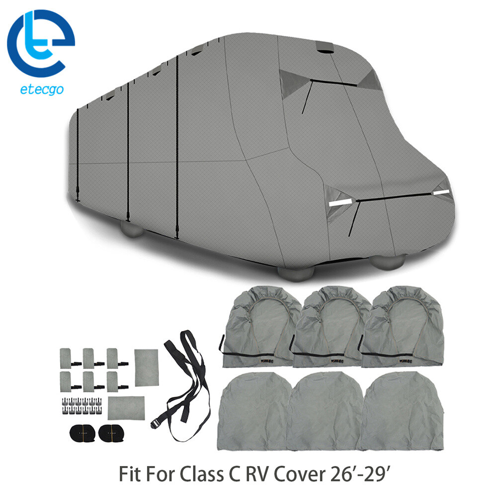 Class C RV Cover 26'-29' FT 4-Ply Motorhome Camper Storage Waterproof