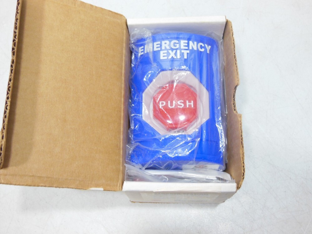 Safety Technology International STI SS2402EX Blue Emergency Exit Push Button New