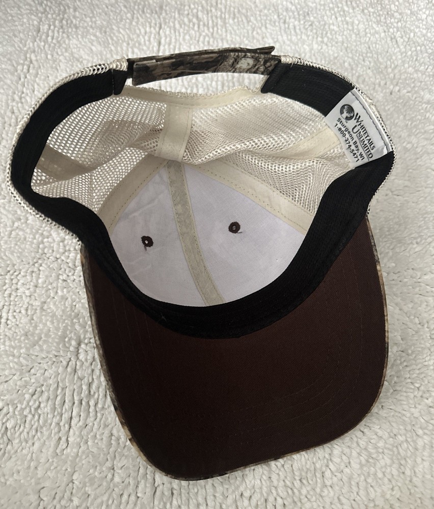 Whitetails Unlimited Camo Baseball Cap Adjustable Back