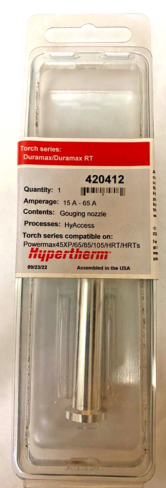 Hypertherm 420412 Gouging Nozzle HyAccess 15-65 A