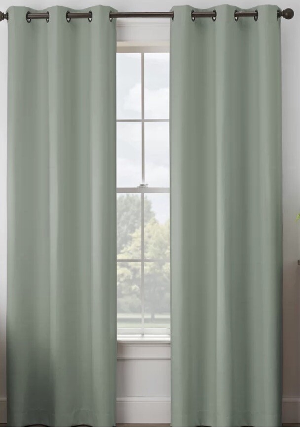 Gourdine Absolute Zero Solid Max Blackout Thermal Single Panel Eucalyptus 40x108