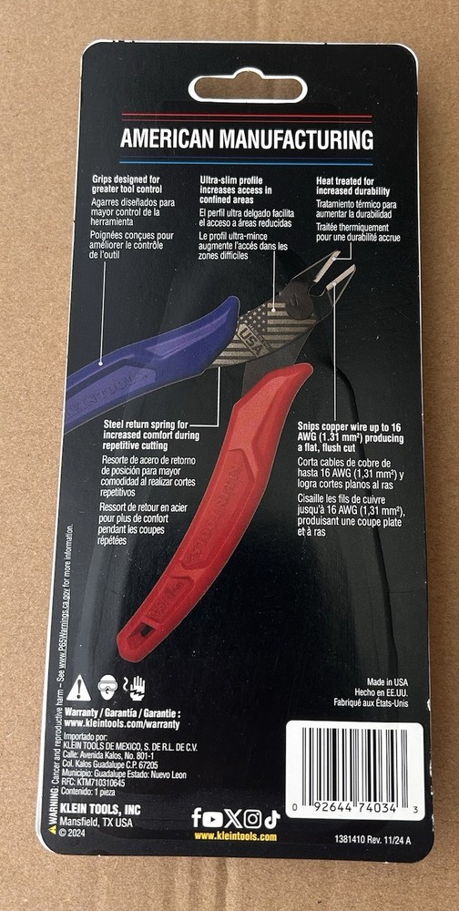 Klein Tools American Forged Precision Flush Cutter