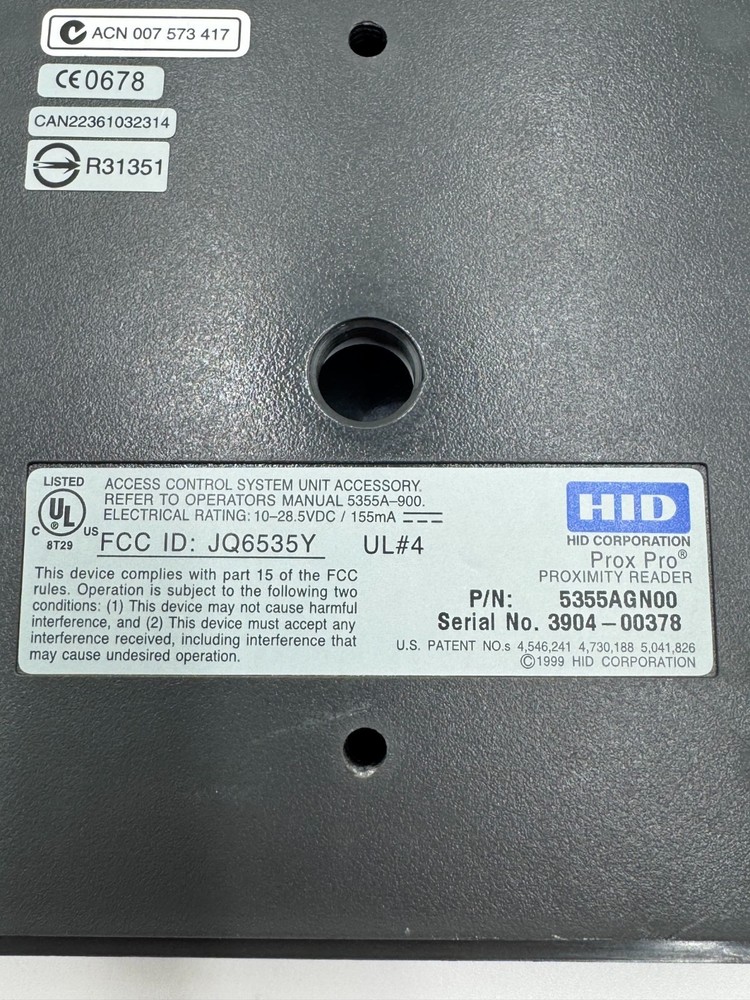 HID Global 5355 ProxPro Proximity Card Reader 5355AGN00
