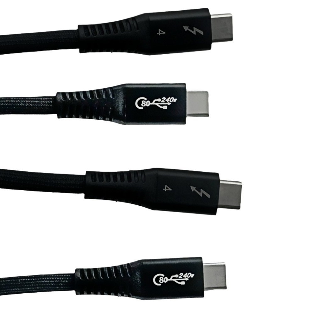 Fast Charging&Data Cable 80Gbps PD 240W 8K Wire Thunderbolt 4 3 USB 4.0 Type C-C