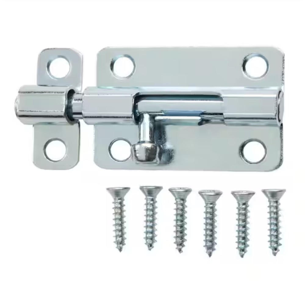 2in Zinc Plated Window Bolt Gates/Doors/Cabinets