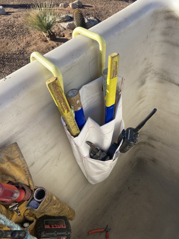 Lineman Bucket Bag, Compression Tool/ACSR Cutters Holder, Lineman Tool, White