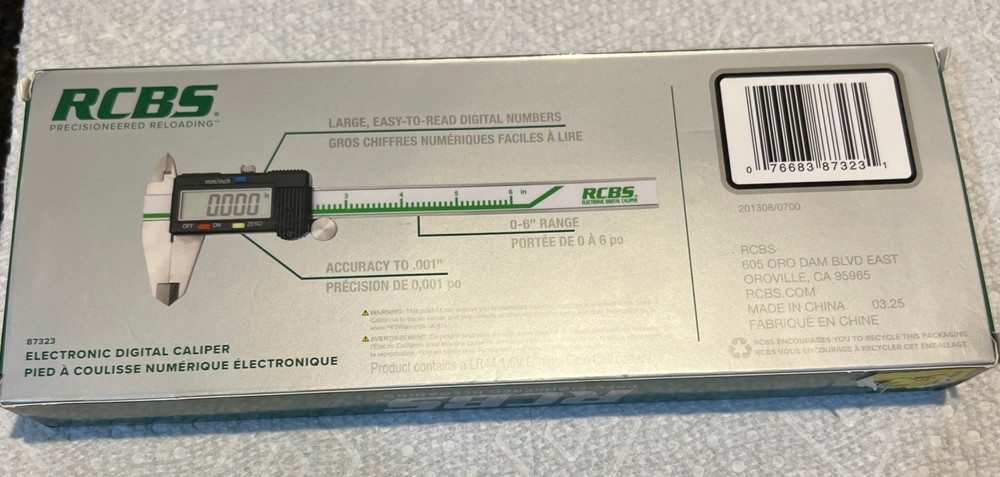 RCBS 87323 Electronic Digital Caliper