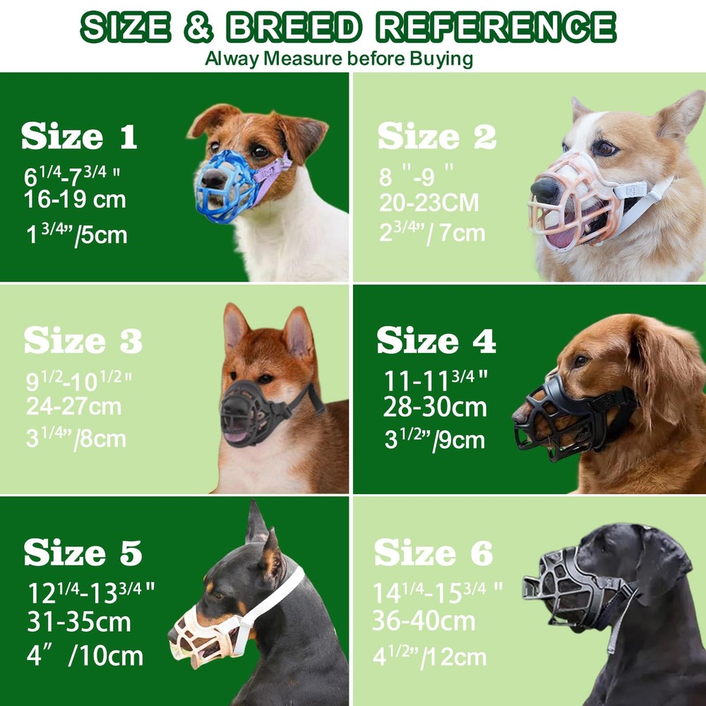 Dog Muzzle Basket Muzzle Anti Biting Chewing Sturdy Lightweight Muzzle Allows...