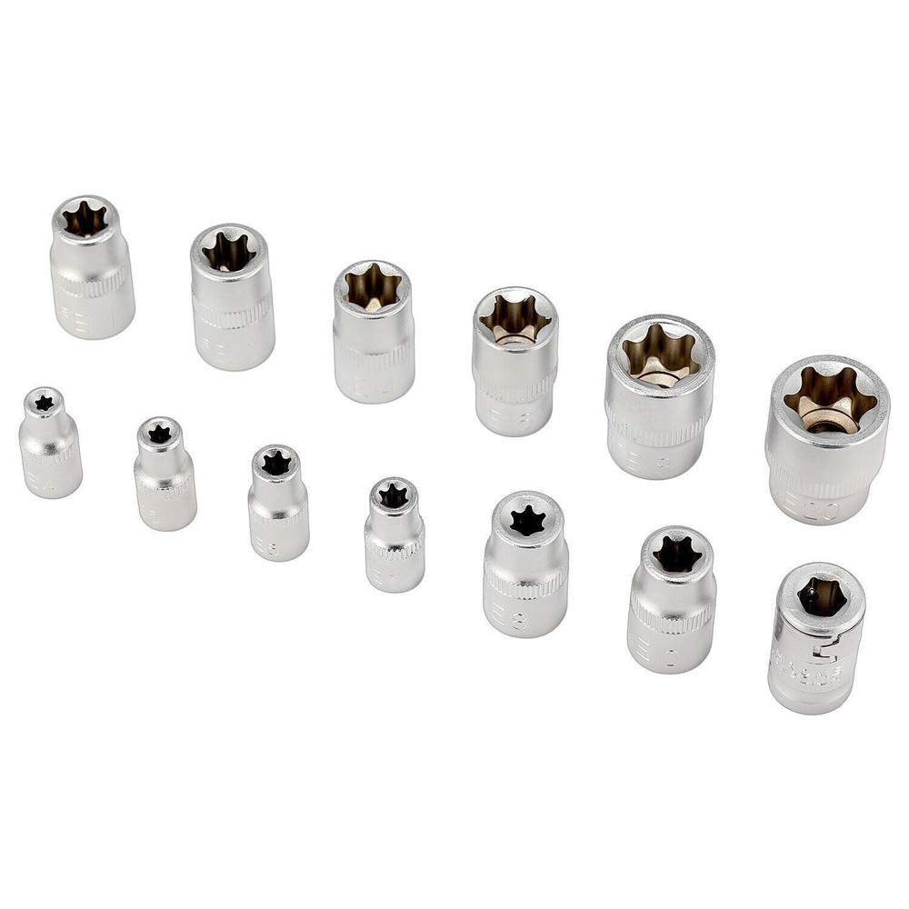 Drive Male Female Torx Star Bit Socket E-Socket Set Handheld Tool 34Pcs For Car