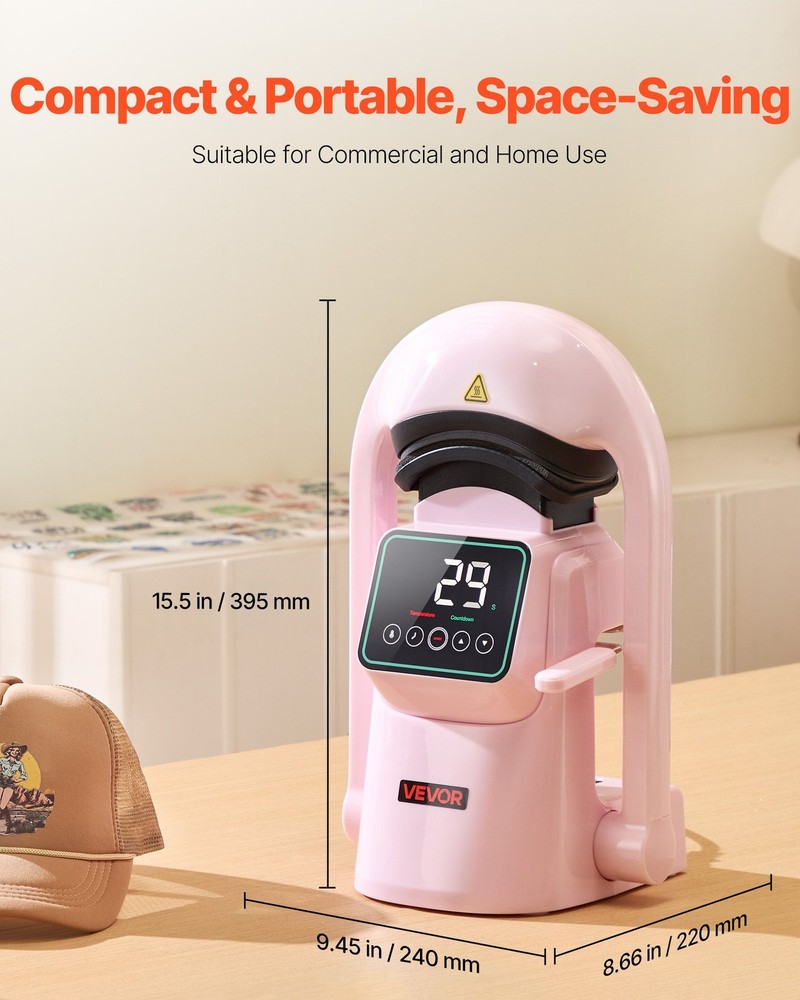 HOT/ Auto Hat Heat Press Machine,with 2pcs Interchangeable Platens,Automatic Op