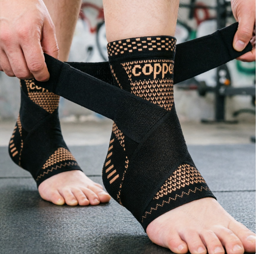 4 Pack ankle support brace Copper Infused Ankle Support Compression Brace