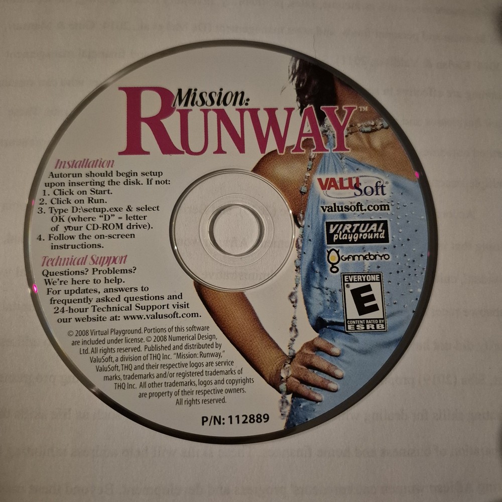 Mission: Runway PC CD (Untested)