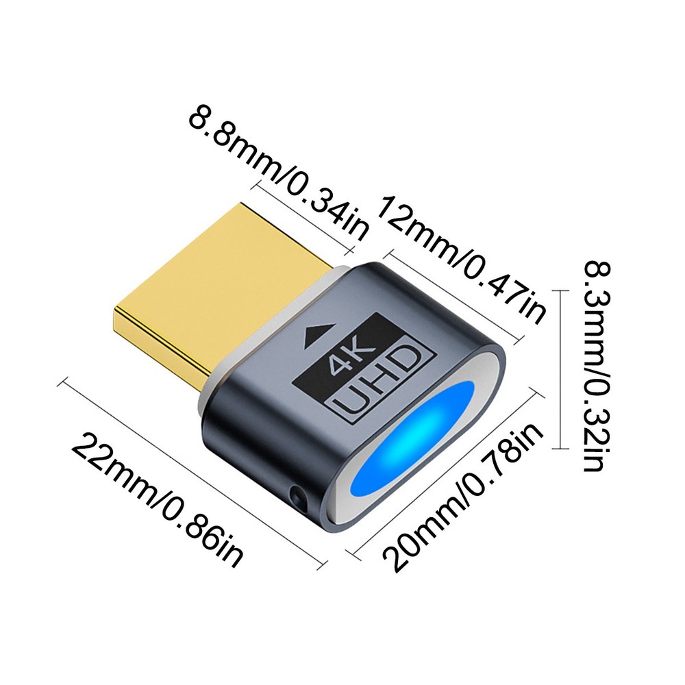 HDMI Virtual Display Emulator Headless Plug Support 4K EDID for Windows Linux
