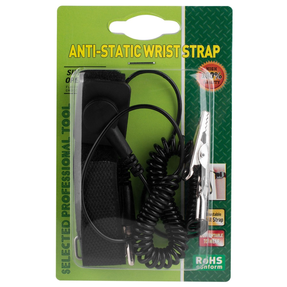Electro-Static ESD Anti-Static Wrist Grounding Coiled Strap